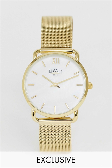 Классические часы с сетчатым браслетом из нержавеющей стали и перламутровым циферблатом артикул 1313497