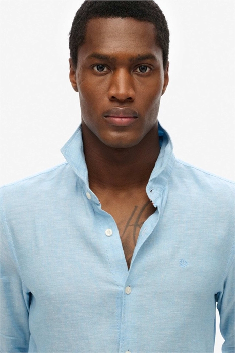 Вышитая льняная рубашка для отдыха артикул 148278226