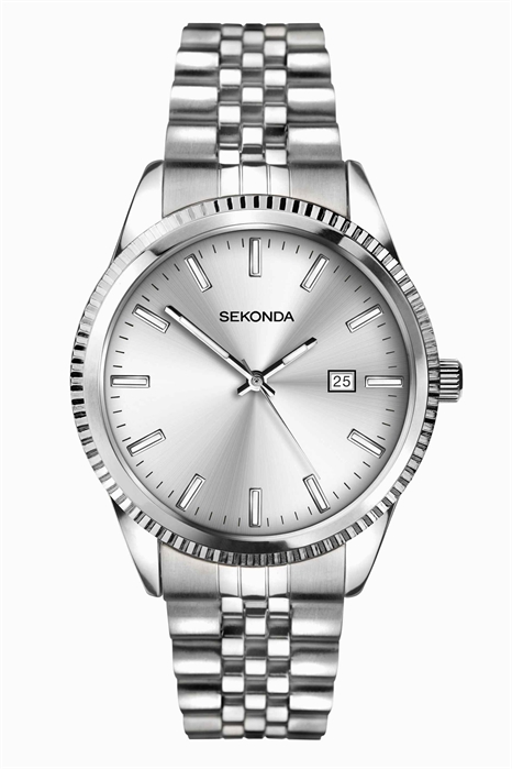 Часы King с круглым циферблатом диаметром 40 мм, серебристого цвета артикул 150323707