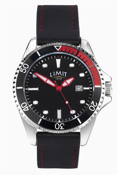 Мужские круглые аналоговые часы диаметром 38 мм черного цвета артикул 141049847