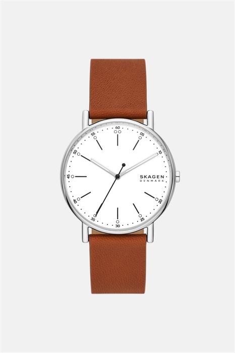 Фирменные мужские часы с тремя стрелками из серебристой нержавеющей стали — BROWN артикул 141945904