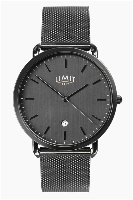 Классические мужские круглые аналоговые часы диаметром 40 мм черного цвета артикул 141049829