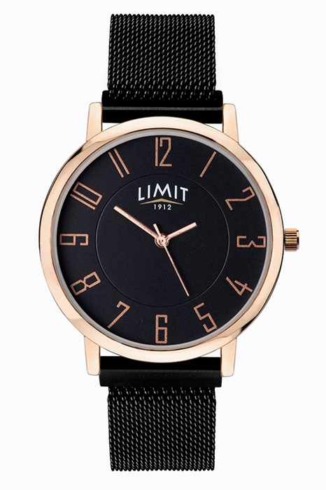 Современные мужские круглые аналоговые часы диаметром 41 мм черного цвета артикул 140119083