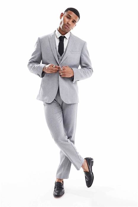 Пиджак из смешанной шерсти с зауженным кроем артикул 133555005