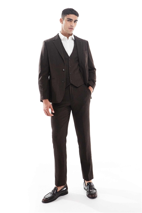 Брюки для костюма облегающего кроя с высоким содержанием шерсти артикул 140702456