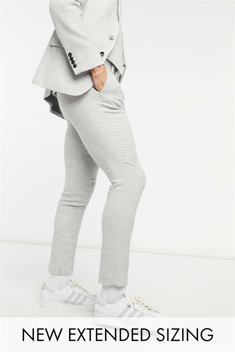 Свадебные брюки-костюм из смешанной шерсти с ультраузким кроем артикул 1807230