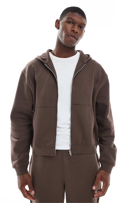 Свободная толстовка с капюшоном и застежкой-молнией из серии Essentials артикул 146892098