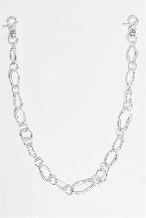 Цепочка из джинсовой ткани с плавными звеньями артикул 148707660