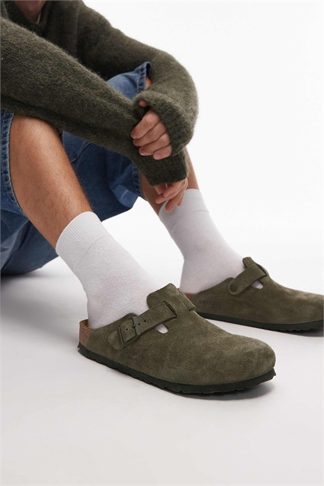 Бостонские замшевые сабо артикул 148517378