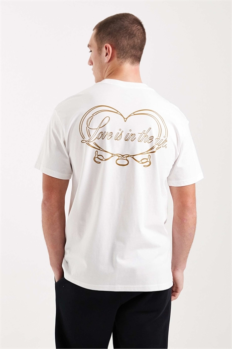 Футболка с принтом в виде сердца на спине артикул 149959980