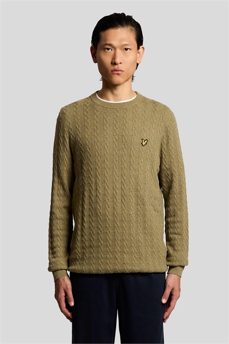 Свитер с длинными рукавами из смешанного льна средней плотности артикул 156051967