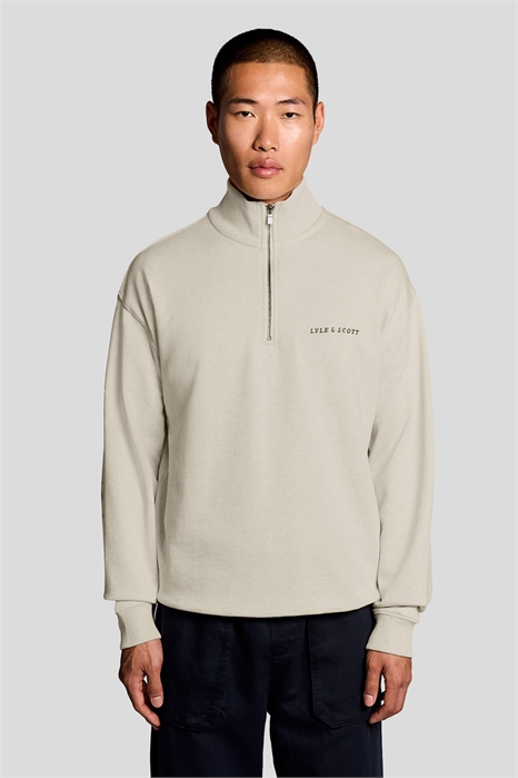 Свитшот с четвертью застежки-молнии из плотной ткани с обратной стороной из той же ткани артикул 156051052