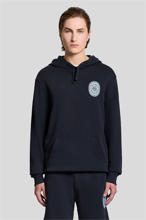 Толстовка с капюшоном и принтом на горловине артикул 156050394