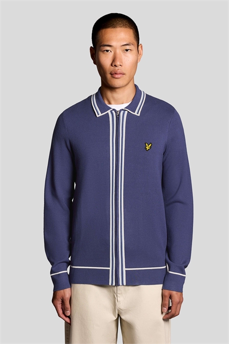 Куртка средней длины из трикотажа с отворотами и застежкой-молнией артикул 156050648