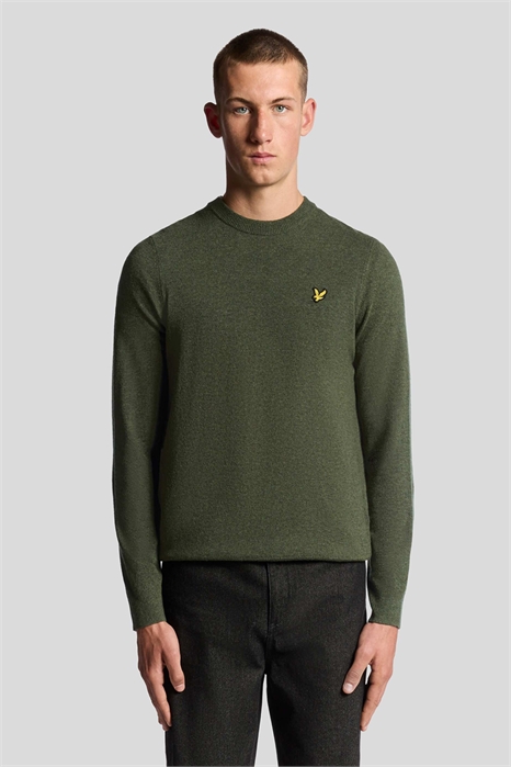 Свитер с круглым вырезом из смеси овечьей шерсти артикул 150408455