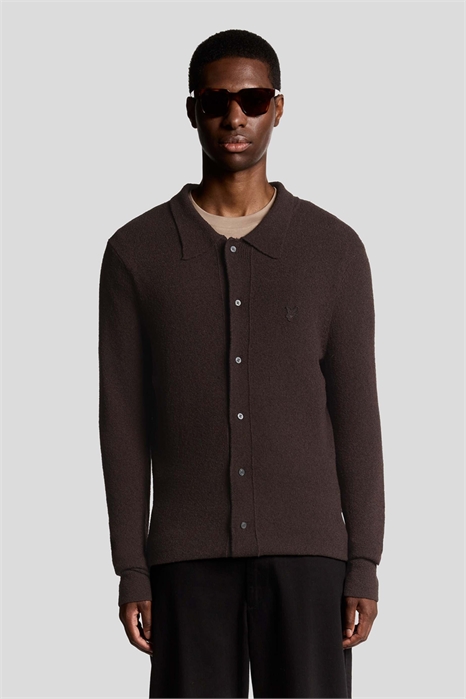 Текстурированная вязаная рубашка-оверсайз для путешествий артикул 150438207