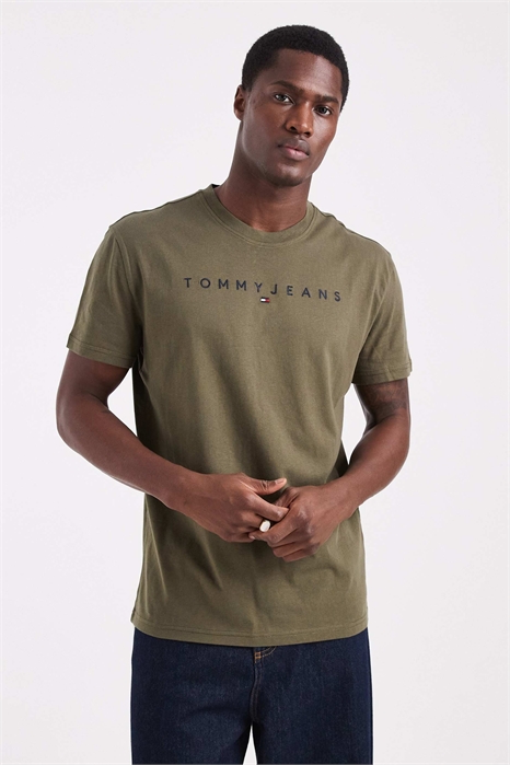 Футболка прямого кроя с линейным логотипом артикул 151338335