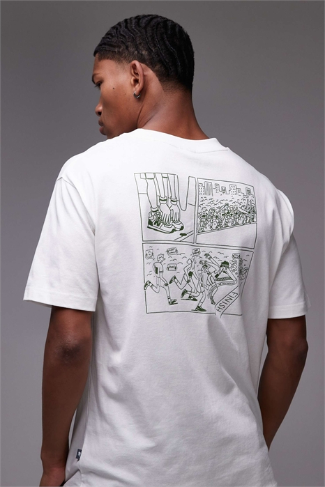 Футболка с принтом на спине с изображением бегунов артикул 142167483