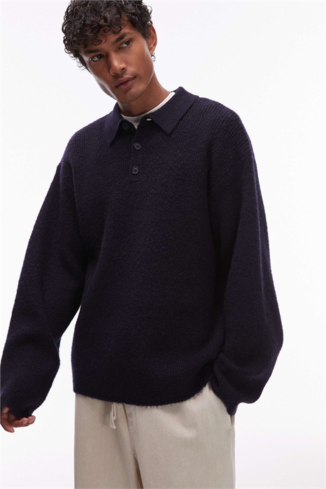 Трикотажное поло свободного кроя артикул 142120973