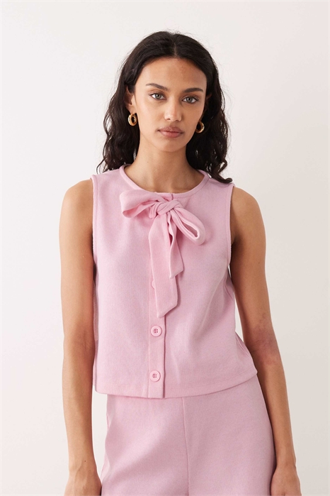 Топ без рукавов с завязкой спереди co-ord артикул 156282573