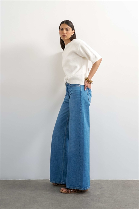 Джинсы Horizon средней посадки с широкими брючинами артикул 155722778