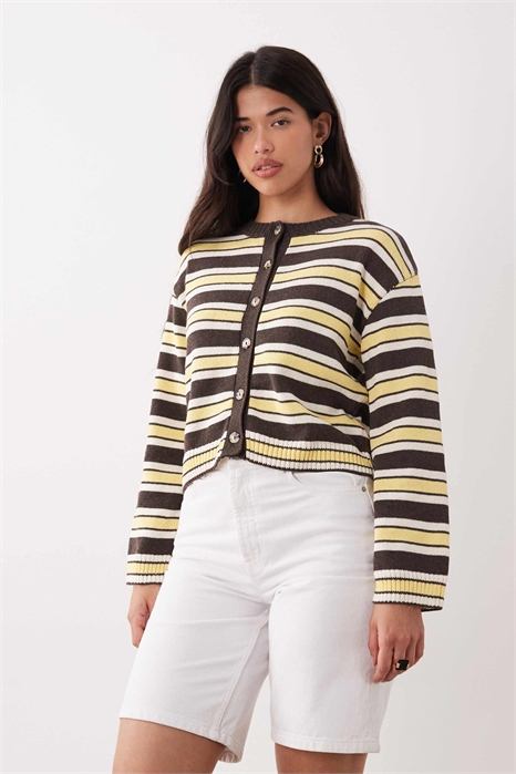 Пушистый вязаный кардиган прямого кроя артикул 155844635