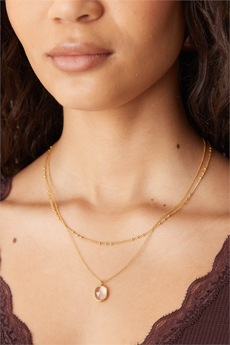 Ожерелье из прозрачного кварца с Z-образным узором артикул 154902977