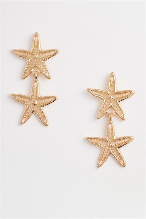 Серьги-подвески в виде морской звезды артикул 153723859