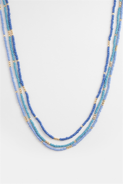 Изящное многослойное колье из бисера артикул 153723878