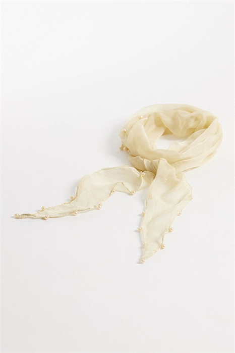 Шарф с жемчужным кантом артикул 151555483