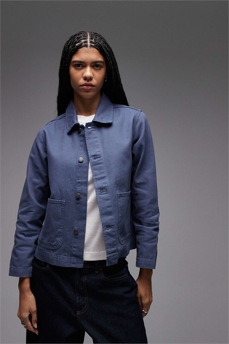 Куртка-пиджак из холста без подкладки артикул 154606384