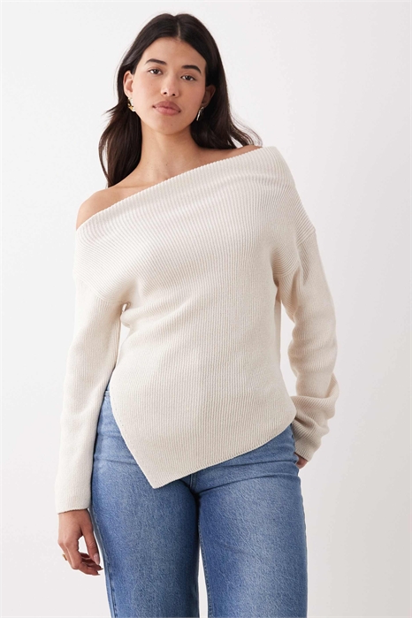 Топ с открытыми плечами из трикотажа артикул 155775783