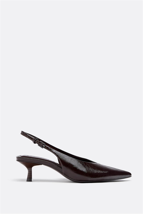 Туфли с V-образным вырезом и низким каблуком артикул 155939171