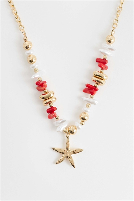 Ожерелье с подвеской в виде морской звезды из бисера артикул 155002029