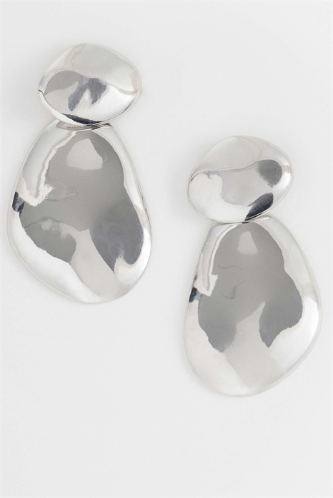 Серьги с каплями из расплавленного металла артикул 155001979