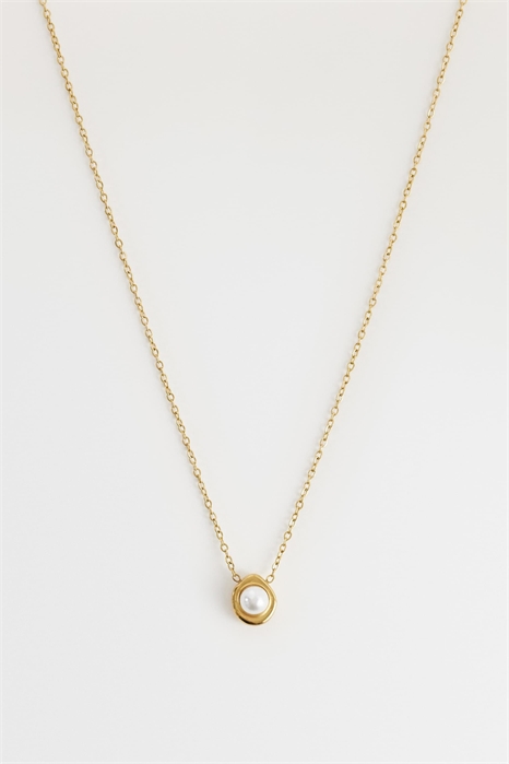 Колье с подвеской в виде жемчужины в форме растопленного круга артикул 154852954