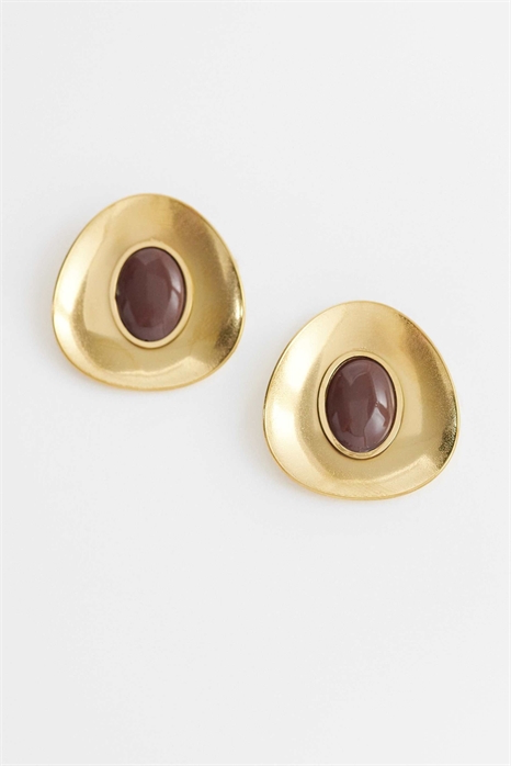 Винтажные серьги коричневого цвета артикул 154852933