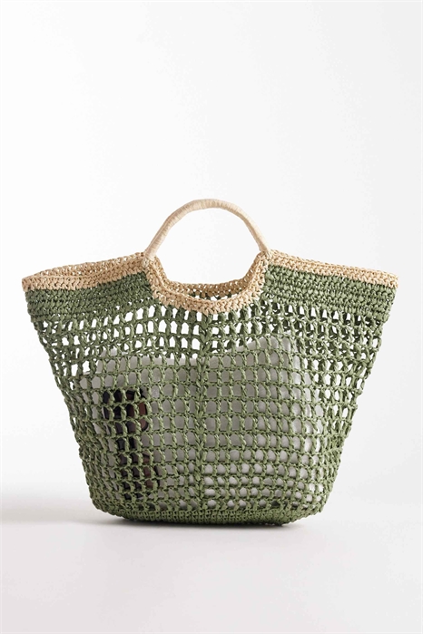 Соломенная сумка с ручкой сверху артикул 152383637
