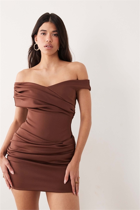 Мини-платье с сборками артикул 155158869