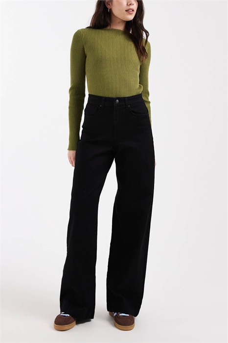 Джинсы Madison с высокой талией и широкими брючинами артикул 153280818