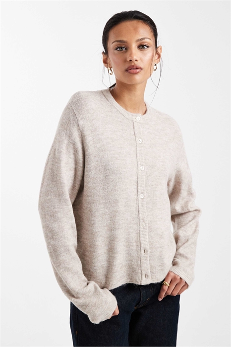 Прямоугольный вязаный кардиган артикул 150938349