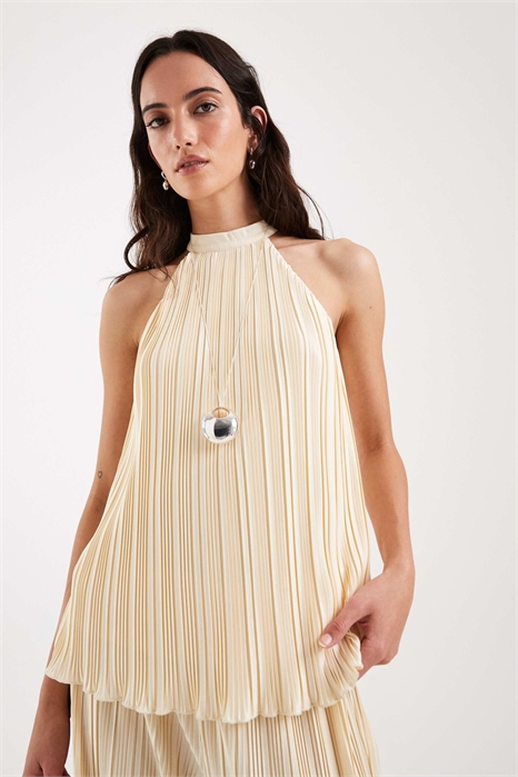 Топ без рукавов с плиссированным вырезом за шеей co-ord артикул 154137605