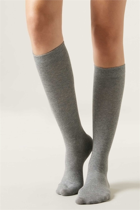 Длинные хлопковые носки из сатина артикул 153539968