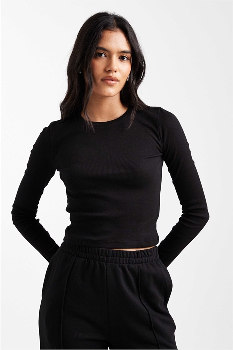 Хлопковая футболка с длинным рукавом артикул 148714596