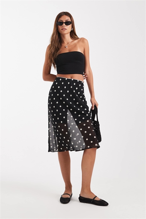 Прозрачная юбка средней длины артикул 149385713