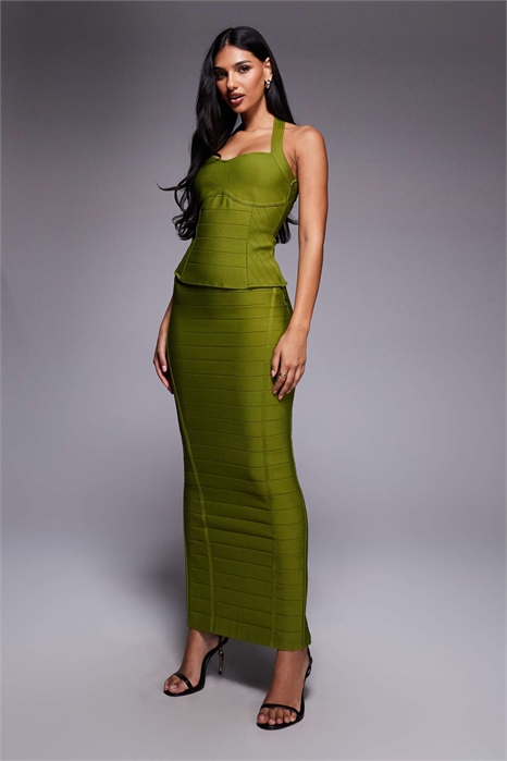 Эксклюзивная макси-юбка-бодикон из эластичной ткани премиум-класса с лепным эффектом co-ord артикул 153144736