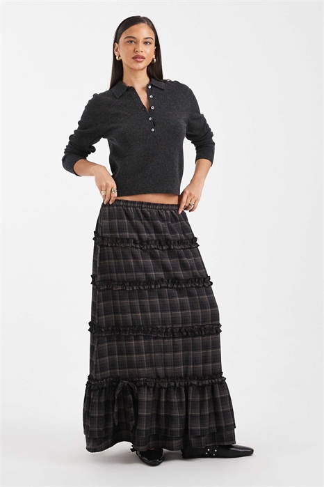 Юбка в стиле бохо с многоярусными оборками артикул 152899391