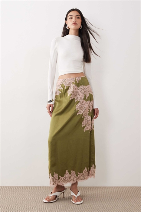 Кружевная юбка длиной до колен артикул 152830214