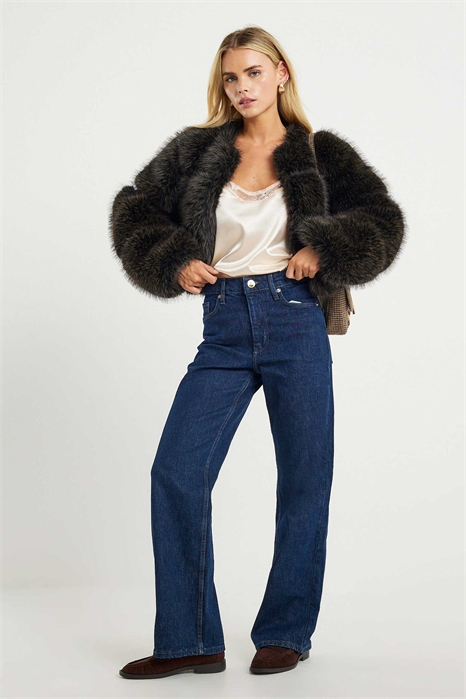 Джинсы с прямыми брючинами свободного кроя артикул 153376517