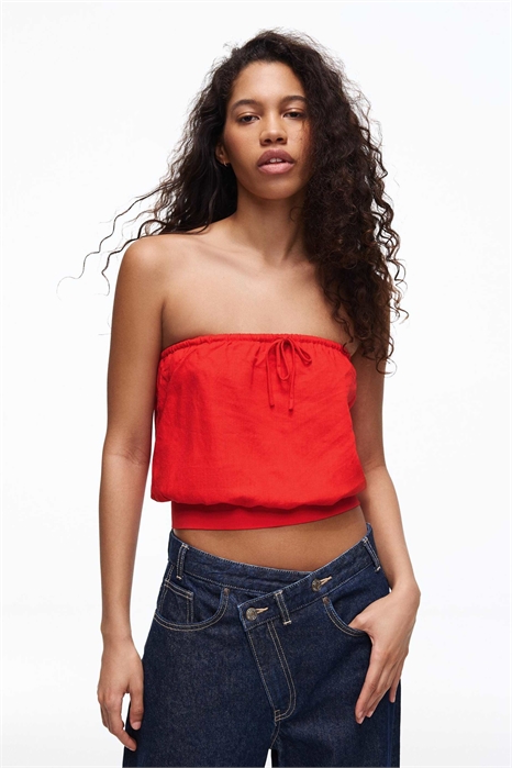 Льняной топ-бандо артикул 156241910